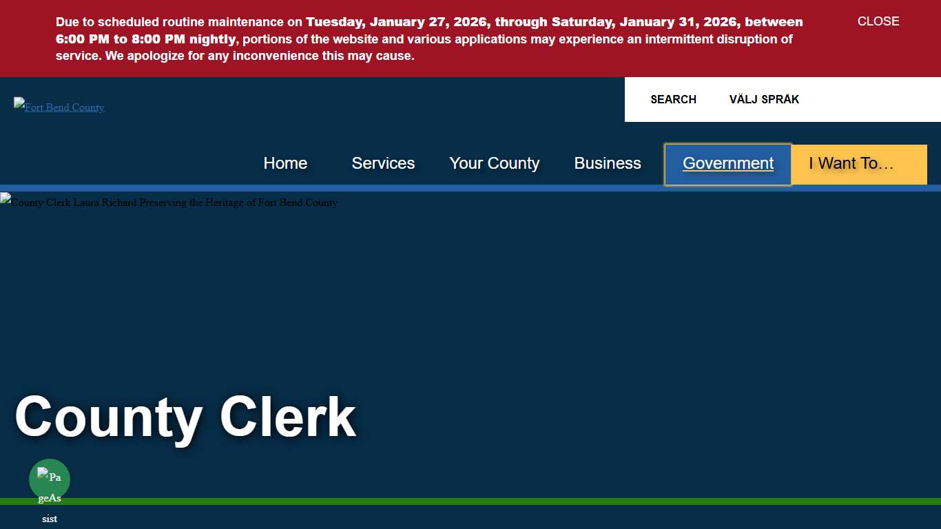 County Clerk Fort Bend County
